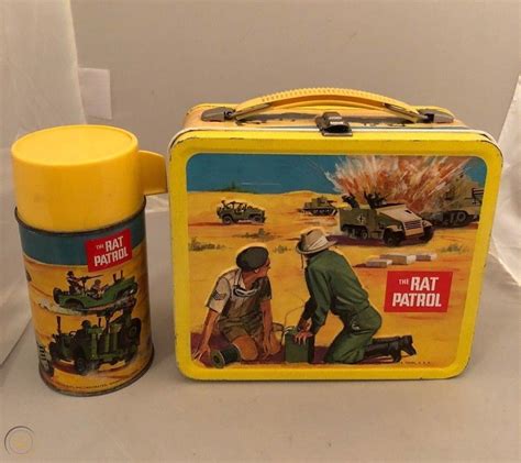 metal lunch box vintage rat patrol remanufacttured|rat patrol lunch box 1967.